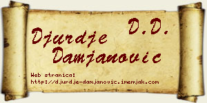 Đurđe Damjanović vizit kartica